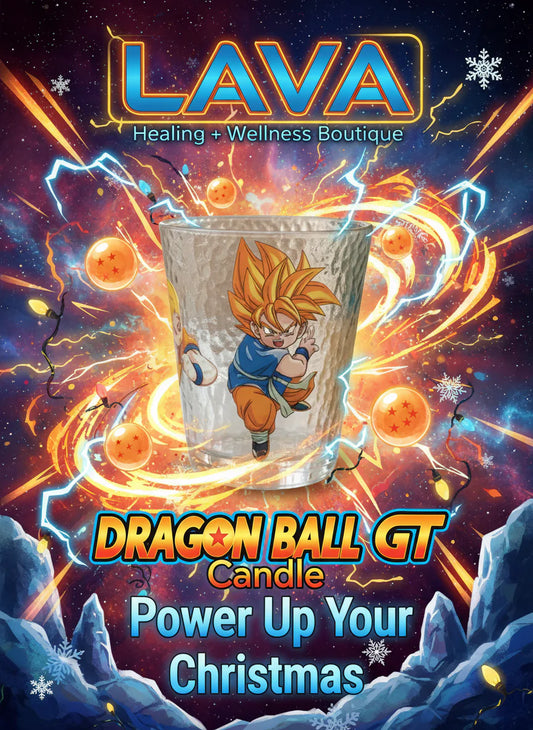 Dragon Ball GT candle in power up mode Christmas theme